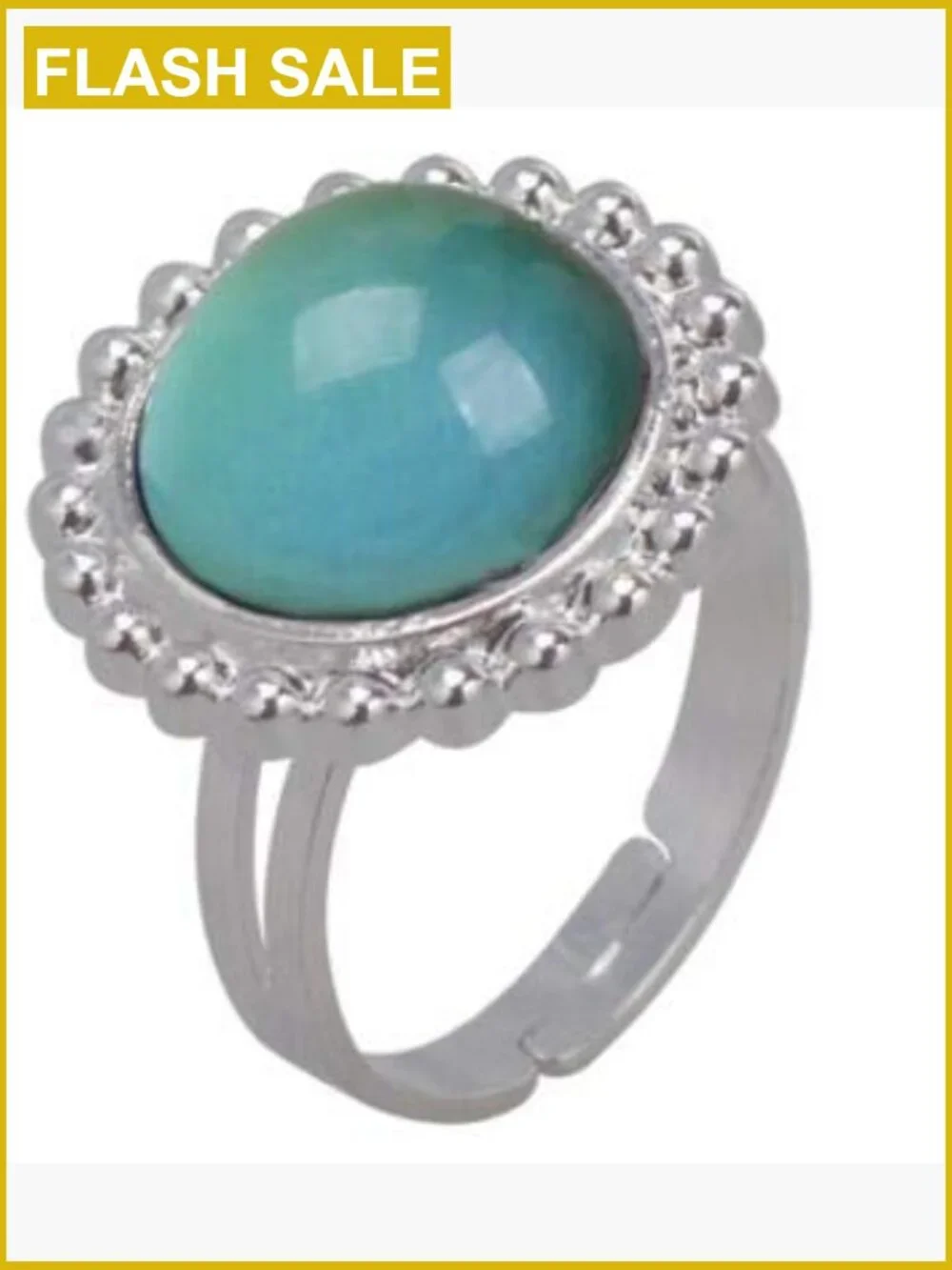 16pcs Adjustable Mood Rings Stainless Steel Temperature Change Ring Set